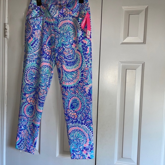 Lilly Pulitzer Corso pant Blue grotto commotion in the ocean size 6 worn once - Picture 8 of 16